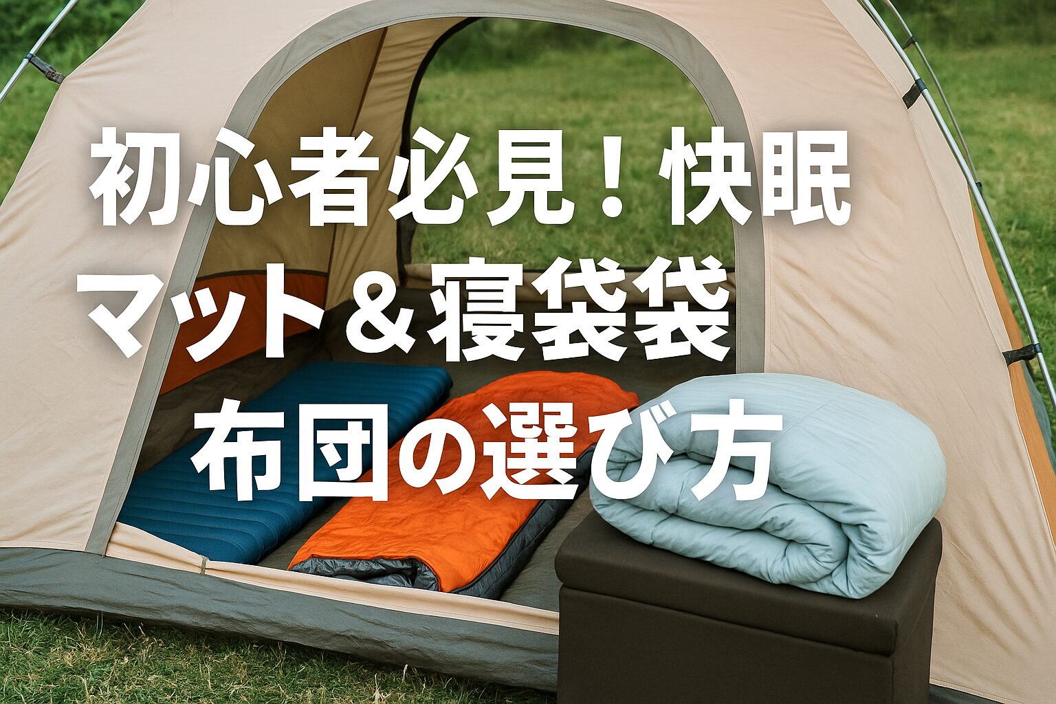 初心者必見！快眠キャンプに欠かせないマット＆寝袋＆布団の選び方